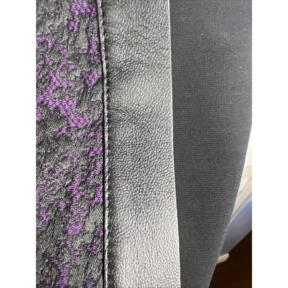 Lafayette 148 New York Jacquard Leather Trim Zip Stretch Pencil Skirt Size 8 - Picture 3 of 11